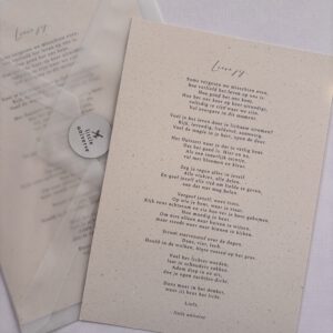 Liefdesbrief 'Jij bent het licht'